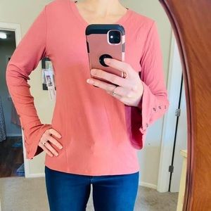 CLEARANCE🔥🔥TALL Ribbed Bell Sleeve Top